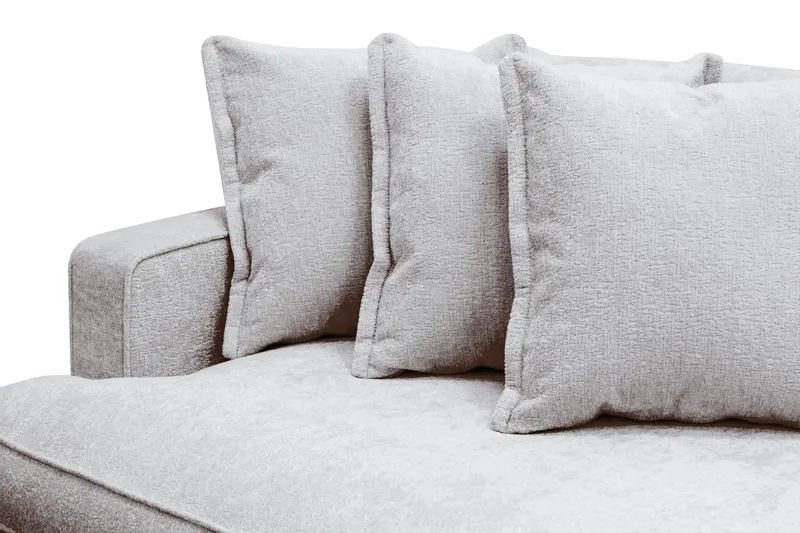 Rossita Lyx 4-sits Extra djup Soffa i Chenille - Trenza 08, Grå/Brun Chenille - Products - Möbler - Soffa - 4 sits soffa