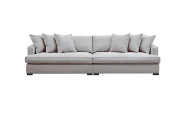 Rossita Lyx 4-sits Extra djup Soffa i Chenille - Trenza 08, Grå/Brun Chenille - Products - Möbler - Soffa - 4 sits soffa