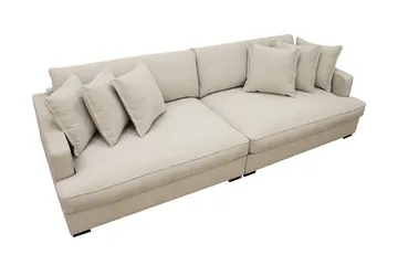 Rossita Lyx 4-sits Extra djup Tygsoffa - Beige - Products - Möbler - Soffa - 4 sits soffa