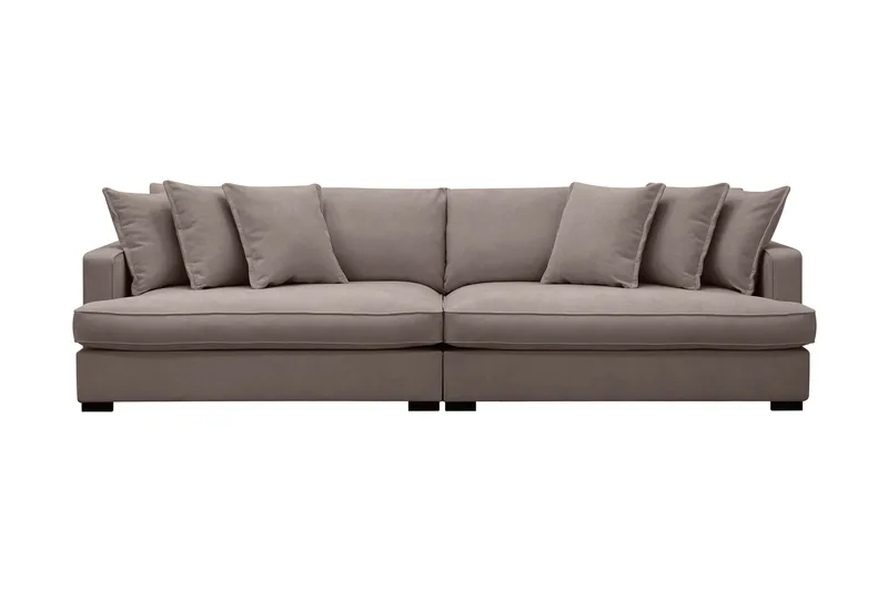 Rossita Lyx 4-sits Extra djup Tygsoffa - Brun - Products - Möbler - Soffa - 4 sits soffa