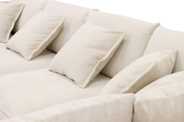 Rossita Lyx 5-sits Högervänd U-formad Extra djup Soffa med Divan och Schäslong i Chenille - Beige - Products - Möbler - Soffa - U-soffa