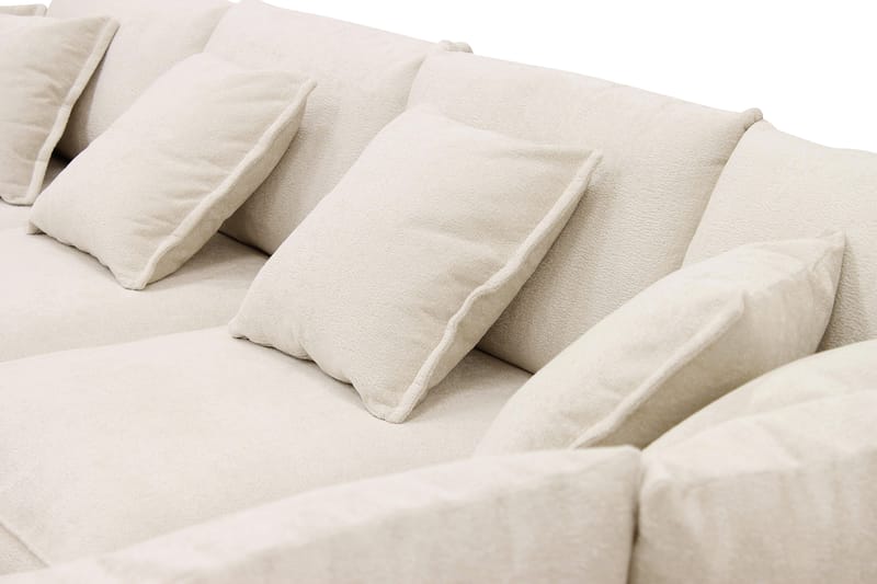 Rossita Lyx 5-sits Högervänd U-formad Extra djup Soffa med Divan och Schäslong i Chenille - Beige - Products - Möbler - Soffa - U-soffa