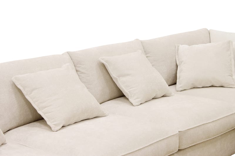 Rossita Lyx 5-sits Högervänd U-formad Extra djup Soffa med Divan och Schäslong i Chenille - Beige - Products - Möbler - Soffa - U-soffa