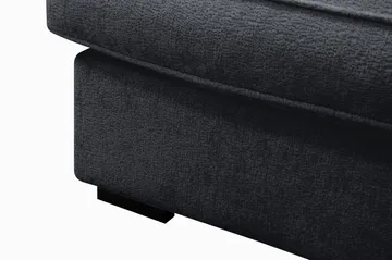 Rossita Lyx 5-sits Högervänd U-formad Extra djup Soffa med Divan och Schäslong i Chenille - Svart - Products - Möbler - Soffa - U-soffa