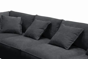 Rossita Lyx 5-sits Högervänd U-formad Extra djup Soffa med Divan och Schäslong i Chenille - Svart - Products - Möbler - Soffa - U-soffa