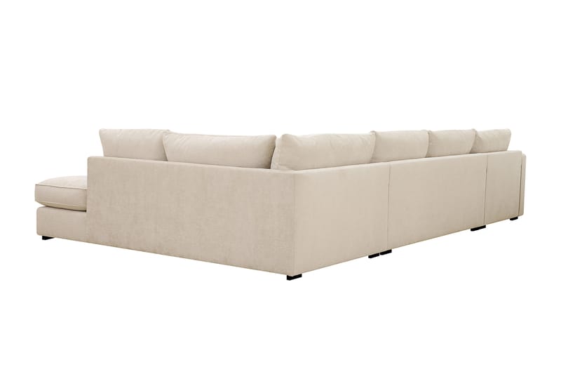 Rossita Lyx 5-sits Högervänd U-formad Extra djup Soffa med Divan och Schäslong i Chenille - Trenza 06, Beige Chenille - Products - Möbler - Soffa - U-soffa