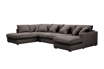 Rossita Lyx 5-sits Högervänd U-formad Extra djup Soffa med Divan och Schäslong i Manchester - Brun - Products - Möbler - Soffa - U-soffa