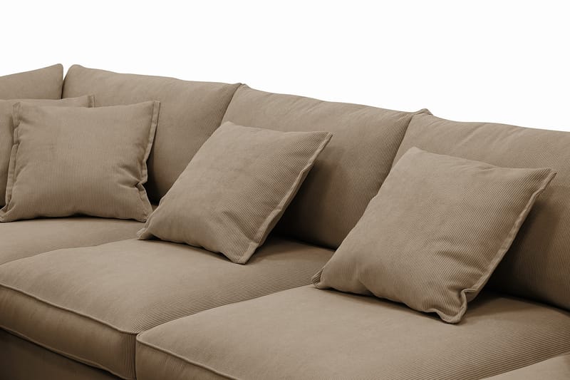 Rossita Lyx 5-sits Högervänd U-formad Extra djup Soffa med Divan och Schäslong i Manchester - Ljusbrun - Products - Möbler - Soffa - U-soffa