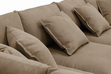 Rossita Lyx 5-sits Högervänd U-formad Extra djup Soffa med Divan och Schäslong i Manchester - Ljusbrun - Products - Möbler - Soffa - U-soffa