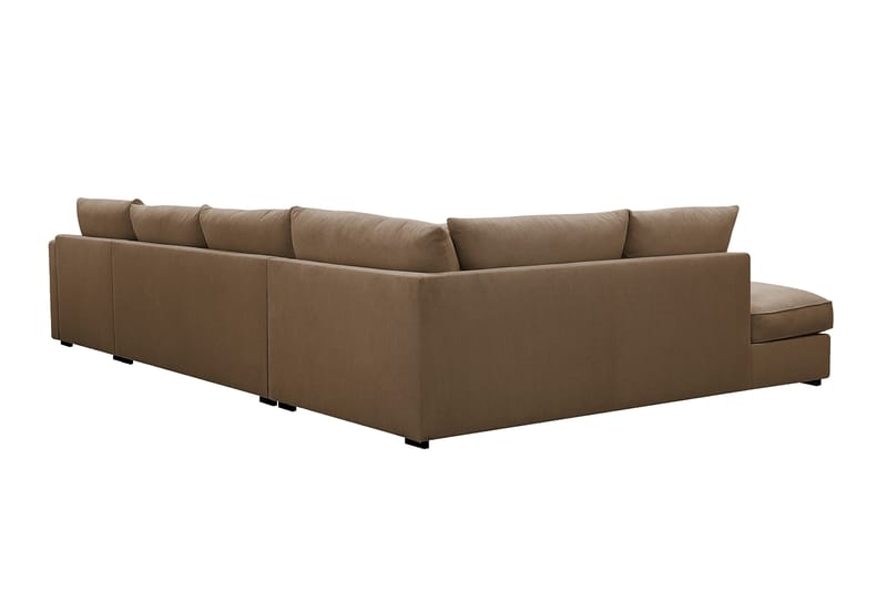Rossita Lyx 5-sits Högervänd U-formad Extra djup Soffa med Divan och Schäslong i Manchester - Ljusbrun - Products - Möbler - Soffa - U-soffa