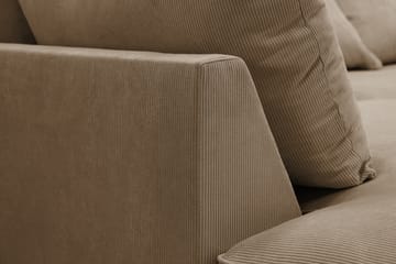 Rossita Lyx 5-sits Högervänd U-formad Extra djup Soffa med Divan och Schäslong i Manchester - Ljusbrun - Products - Möbler - Soffa - U-soffa