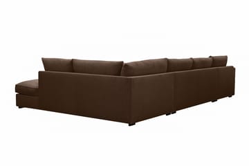 Rossita Lyx 5-sits Högervänd U-formad Extra djup Soffa med Divan och Schäslong i Manchester - Mörkbrun - Products - Möbler - Soffa - U-soffa