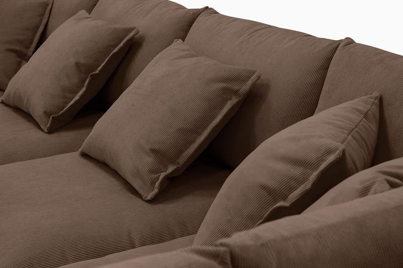 Rossita Lyx 5-sits Högervänd U-formad Extra djup Soffa med Divan och Schäslong i Manchester - Mörkbrun - Products - Möbler - Soffa - U-soffa