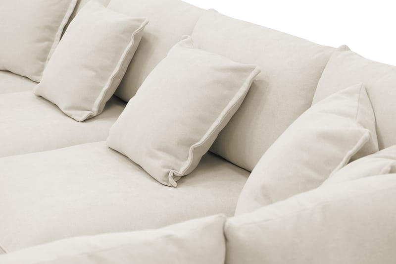Rossita Lyx 5-sits Högervänd U-formad Extra djup Soffa med Divan och Schäslong i Tyg - Beige - Products - Möbler - Soffa - U-soffa