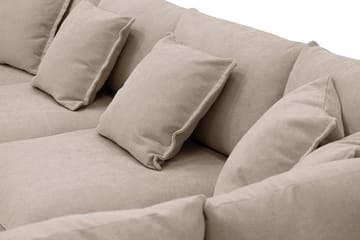Rossita Lyx 5-sits Högervänd U-formad Extra djup Soffa med Divan och Schäslong i Tyg - Brun - Products - Möbler - Soffa - U-soffa