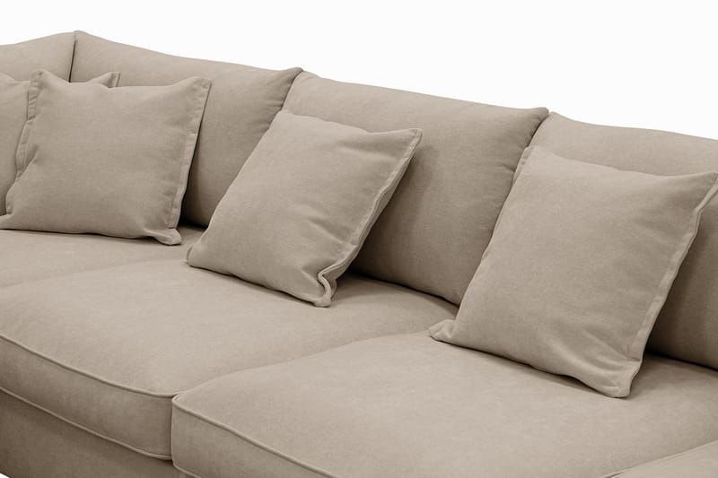 Rossita Lyx 5-sits Högervänd U-formad Extra djup Soffa med Divan och Schäslong i Tyg - Brun - Products - Möbler - Soffa - U-soffa