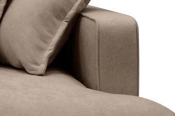 Rossita Lyx 5-sits Högervänd U-formad Extra djup Soffa med Divan och Schäslong i Tyg - Mörkbrun - Products - Möbler - Soffa - U-soffa