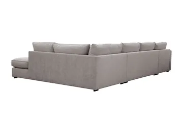 Rossita Lyx 5-sits Vänstervänd U-formad Extra djup Soffa med Divan och Schäslong i Chenille - Grå/Brun - Products - Möbler - Soffa - U-soffa