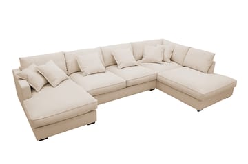 Rossita Lyx 5-sits Vänstervänd U-formad Extra djup Soffa med Divan och Schäslong i Manchester - Beige - Products - Möbler - Soffa - U-soffa