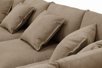 Rossita Lyx 5-sits Vänstervänd U-formad Extra djup Soffa med Divan och Schäslong i Manchester - Ljusbrun - Products - Möbler - Soffa - U-soffa