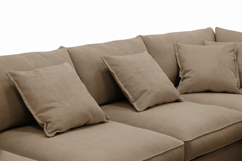 Rossita Lyx 5-sits Vänstervänd U-formad Extra djup Soffa med Divan och Schäslong i Manchester - Ljusbrun - Products - Möbler - Soffa - U-soffa