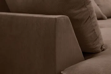 Rossita Lyx 5-sits Vänstervänd U-formad Extra djup Soffa med Divan och Schäslong i Manchester - Mörkbrun - Products - Möbler - Soffa - U-soffa