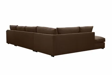 Rossita Lyx 5-sits Vänstervänd U-formad Extra djup Soffa med Divan och Schäslong i Manchester - Mörkbrun - Products - Möbler - Soffa - U-soffa