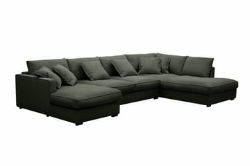 Rossita Lyx 5-sits Vänstervänd U-formad Extra djup Soffa med Divan och Schäslong i Manchester - Mörkgrön - Products - Möbler - Soffa - U-soffa