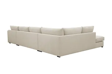 Rossita Lyx 5-sits Vänstervänd U-formad Extra djup Soffa med Divan och Schäslong i Tyg - Beige - Products - Möbler - Soffa - U-soffa