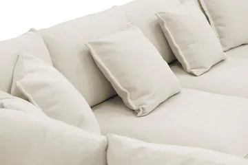Rossita Lyx 5-sits Vänstervänd U-formad Extra djup Soffa med Divan och Schäslong i Tyg - Beige - Products - Möbler - Soffa - U-soffa