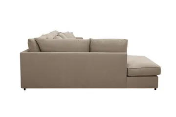 Rossita Lyx 5-sits Vänstervänd U-formad Extra djup Soffa med Divan och Schäslong i Tyg - Brun - Products - Möbler - Soffa - U-soffa