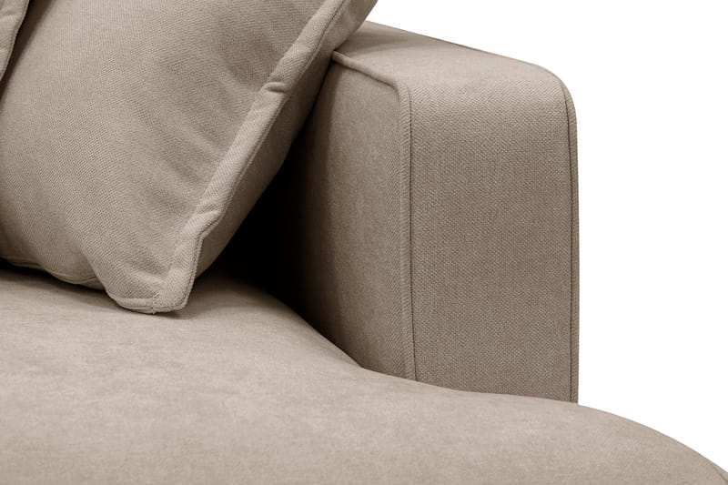 Rossita Lyx 5-sits Vänstervänd U-formad Extra djup Soffa med Divan och Schäslong i Tyg - Brun - Products - Möbler - Soffa - U-soffa