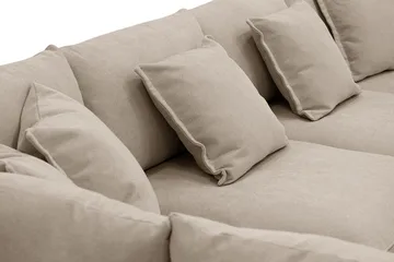 Rossita Lyx 5-sits Vänstervänd U-formad Extra djup Soffa med Divan och Schäslong i Tyg - Brun - Products - Möbler - Soffa - U-soffa