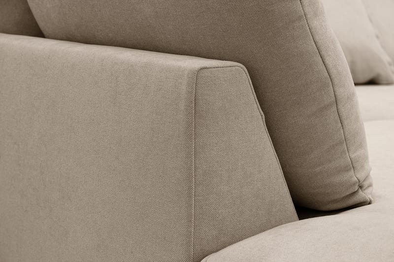 Rossita Lyx 5-sits Vänstervänd U-formad Extra djup Soffa med Divan och Schäslong i Tyg - Brun - Products - Möbler - Soffa - U-soffa