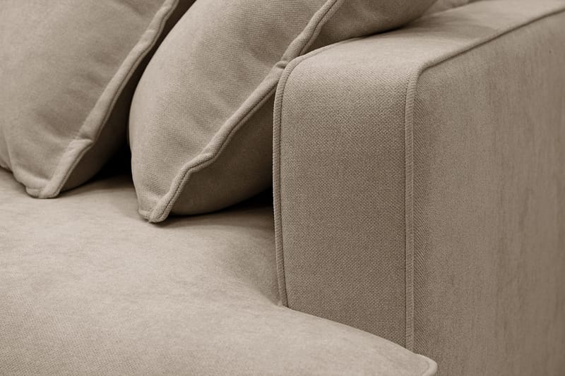 Rossita Lyx 5-sits Vänstervänd U-formad Extra djup Soffa med Divan och Schäslong i Tyg - Brun - Products - Möbler - Soffa - U-soffa