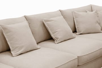 Rossita Lyx 5-sits Vänstervänd U-formad Extra djup Soffa med Divan och Schäslong i Tyg - Ljusbrun - Products - Möbler - Soffa - U-soffa