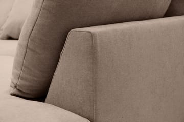 Rossita Lyx 5-sits Vänstervänd U-formad Extra djup Soffa med Divan och Schäslong i Tyg - Mörkbrun - Products - Möbler - Soffa - U-soffa
