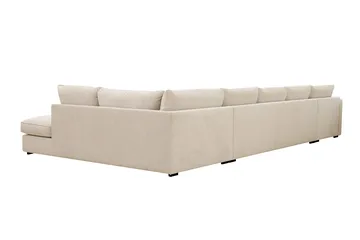 Rossita Lyx 6-sits Högervänd U-formad Extra djup Soffa med Divan och Schäslong i Chenille - Beige - Products - Möbler - Soffa - U-soffa