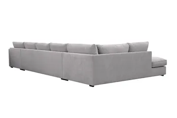 Rossita Lyx 6-sits Högervänd U-formad Extra djup Soffa med Divan och Schäslong i Chenille - Grå - Products - Möbler - Soffa - U-soffa