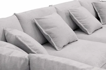 Rossita Lyx 6-sits Högervänd U-formad Extra djup Soffa med Divan och Schäslong i Chenille - Grå - Products - Möbler - Soffa - U-soffa