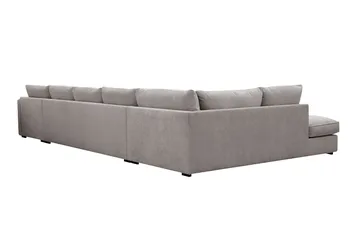 Rossita Lyx 6-sits Högervänd U-formad Extra djup Soffa med Divan och Schäslong i Chenille - Grå/Brun - Products - Möbler - Soffa - U-soffa