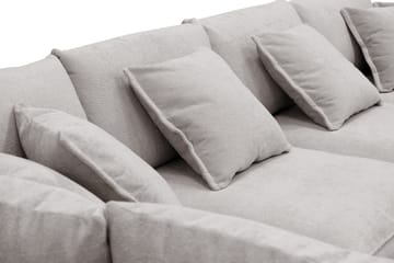 Rossita Lyx 6-sits Högervänd U-formad Extra djup Soffa med Divan och Schäslong i Chenille - Grå/Brun - Products - Möbler - Soffa - U-soffa