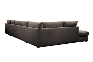 Rossita Lyx 6-sits Högervänd U-formad Extra djup Soffa med Divan och Schäslong i Manchester - Brun - Products - Möbler - Soffa - U-soffa