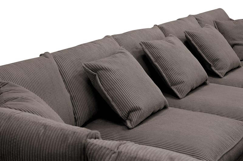 Rossita Lyx 6-sits Högervänd U-formad Extra djup Soffa med Divan och Schäslong i Manchester - Brun - Products - Möbler - Soffa - U-soffa