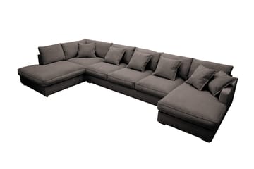 Rossita Lyx 6-sits Högervänd U-formad Extra djup Soffa med Divan och Schäslong i Manchester - Brun - Products - Möbler - Soffa - U-soffa