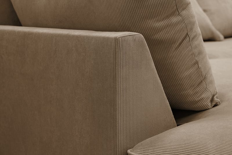 Rossita Lyx 6-sits Högervänd U-formad Extra djup Soffa med Divan och Schäslong i Manchester - Ljusbrun - Products - Möbler - Soffa - U-soffa