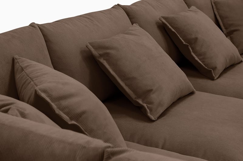 Rossita Lyx 6-sits Högervänd U-formad Extra djup Soffa med Divan och Schäslong i Manchester - Mörkbrun - Products - Möbler - Soffa - U-soffa