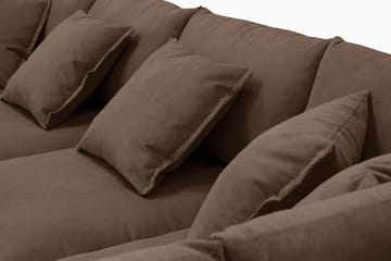Rossita Lyx 6-sits Högervänd U-formad Extra djup Soffa med Divan och Schäslong i Manchester - Mörkbrun - Products - Möbler - Soffa - U-soffa