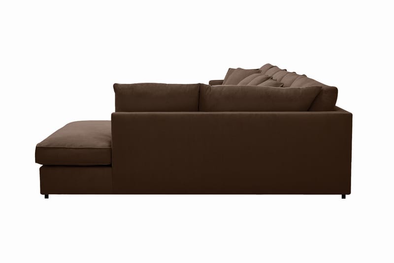 Rossita Lyx 6-sits Högervänd U-formad Extra djup Soffa med Divan och Schäslong i Manchester - Mörkbrun - Products - Möbler - Soffa - U-soffa