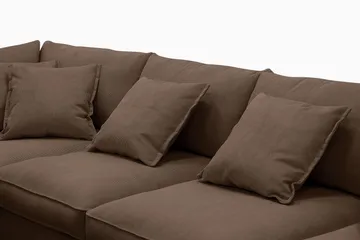 Rossita Lyx 6-sits Högervänd U-formad Extra djup Soffa med Divan och Schäslong i Manchester - Mörkbrun - Products - Möbler - Soffa - U-soffa